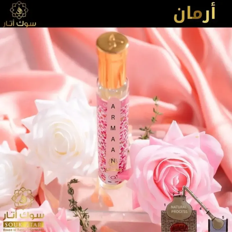 Arman Natural Attar – 100% Non-Alcoholic Long-Lasting Roll On Perfume Oil for Men & Women | Premium Unisex Fragrance | Souk Attar