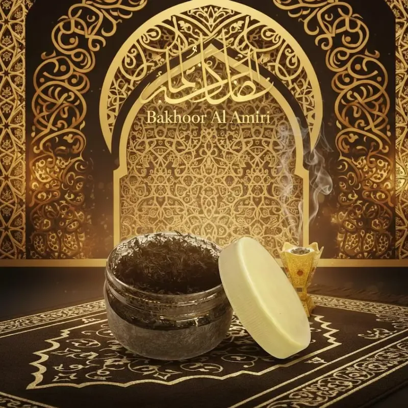 Bakhoor Al Amiri – 50g Luxury Oud & Amber Arabian Bakhoor | Rich Long-Lasting Incense for Home Fragrance